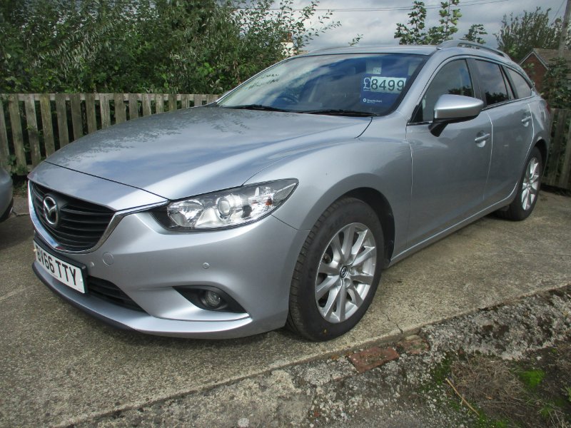 Silver Mazda 6 2.2 SKYACTIV-D SE-L Nav Tourer 5dr Diesel Manual Euro 6 s/s 150 ps