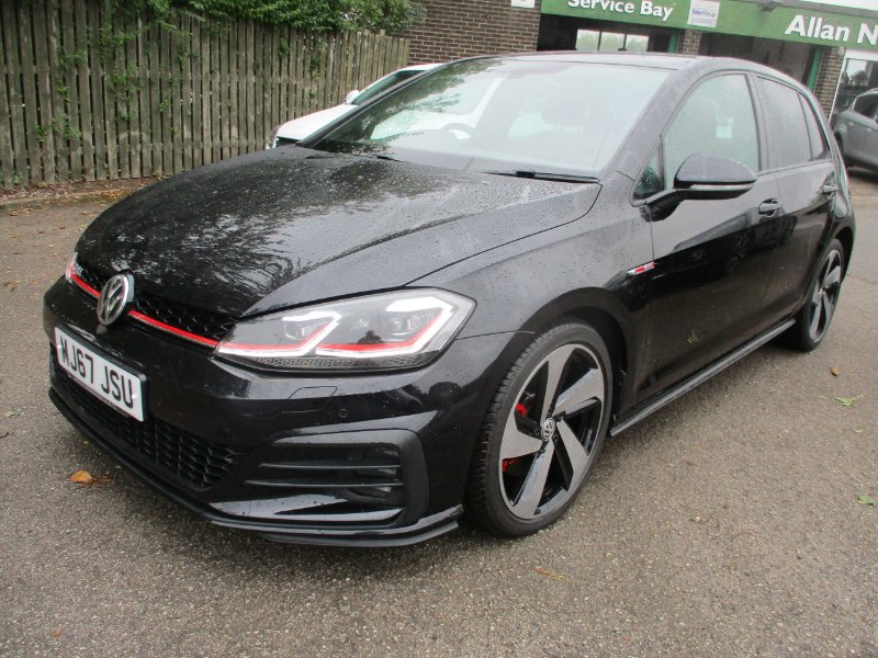 Black Volkswagen Golf 2.0 TSI GTI Hatchback 5dr Petrol DSG Euro 6 s/s 230 ps