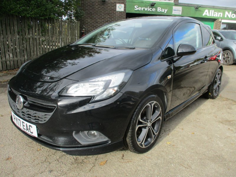 Black Vauxhall Corsa 1.4i Turbo Black Edition Hatchback 3dr Petrol Manual Euro 6 s/s 150 ps